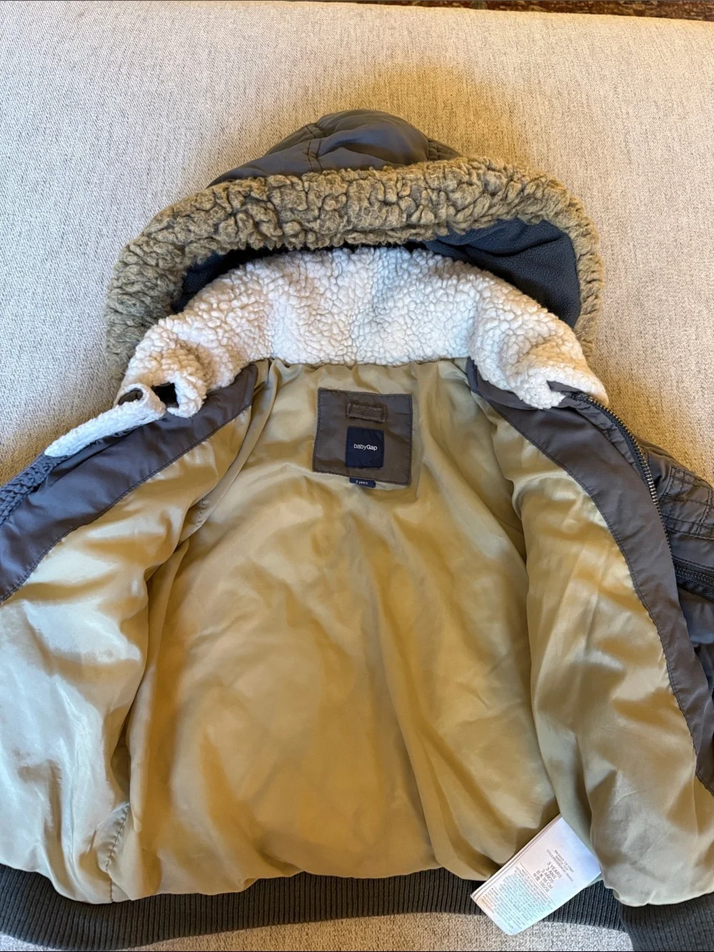 Quilted Sherpa-Lined Hooded Jacket